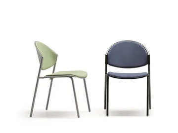 DELFI 083 - Stackable upholstered fabric reception chair by TALIN - view 2