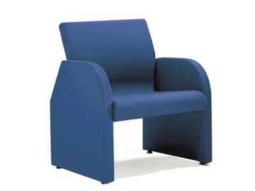 ONE 401 - Upholstered fabric guest chair with armrests by TALIN - view 2
