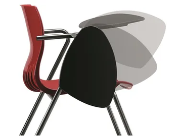 WEBBY 332 TDX - Plastic training chair with armrests with writing tablet by TALIN - view 2