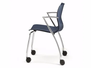 WEBBY 334R - Plastic chair with castors with armrests by TALIN - view 2