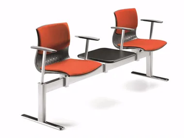 WEBBY 336 B2 TS - Freestanding fabric beam seating with armrests by TALIN - view 2