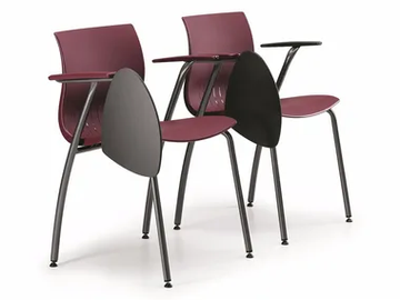 WEBBY 338 TDX - Plastic training chair with armrests with writing tablet by TALIN - view 2