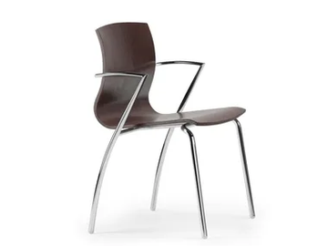 WEBWOOD 354 - Multi-layer wood chair with armrests by TALIN - view 2