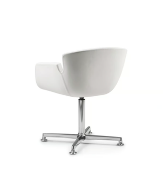NUBIA 2904 - With 4-spoke base leather reception chair with armrests by TALIN - view 3
