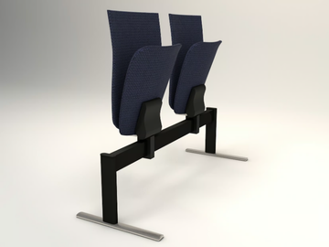 VEKTEN A181 - Freestanding fabric beam seating with tip-up seats by TALIN - view 2