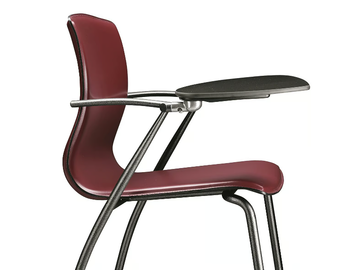 WEBTOP 385 TDX - Tanned leather training chair with armrests with writing tablet by TALIN - view 3