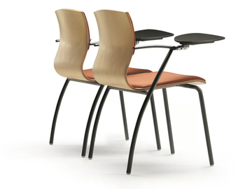 WEBWOOD 355/Tdx - Fabric training chair with armrests with writing tablet by TALIN - view 3
