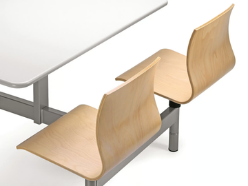 WEBWOOD W860 - Monoblock canteen table with integrated seats by TALIN - view 2