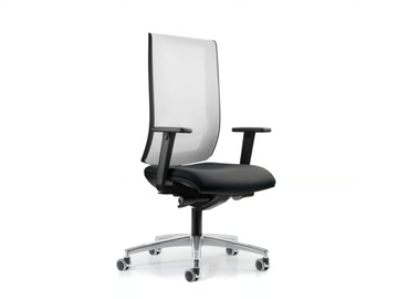 WIND 9-107 - Mesh office chair with castors with armrests with 5-Spoke base by TALIN - view 2