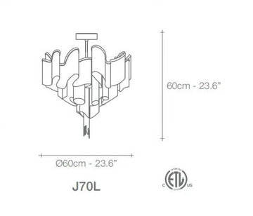 STREAM - Halogen metal ceiling lamp by Terzani - view 3