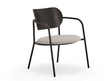 ECLIPSE - Metal easy chair with integrated cushion by TEULAT - view 2