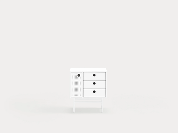 PUNTO - Rectangular MDF bedside table with drawers by TEULAT - view 3