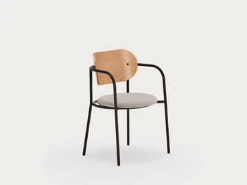 ECLIPSE - Metal chair with integrated cushion by TEULAT - view 2