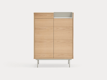 VALLEY - Wood veneer highboard with doors by TEULAT - view 3