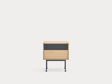 YOKO - Wood veneer and MDF bedside table with drawers by TEULAT - view 3