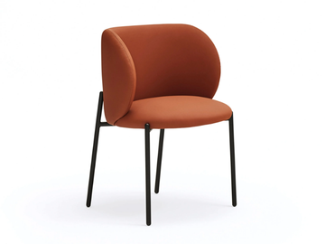 MOGI - Imitation leather chair with armrests by TEULAT - view 2