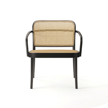 811 - Vienna straw easy chair with armrests by TON - view 3