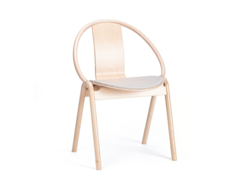 AGAIN - Stackable chair with armrests with integrated cushion by TON - view 2