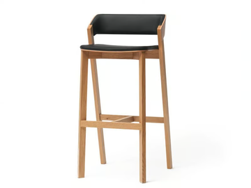 MERANO 314 403 - Wooden barstool with back by TON - view 2