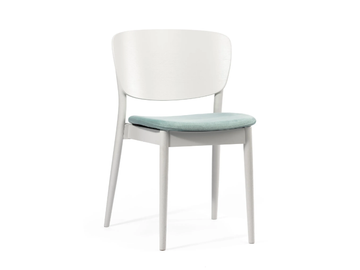 VALENCIA 313 382 - Stackable wooden chair with integrated cushion by TON - view 3