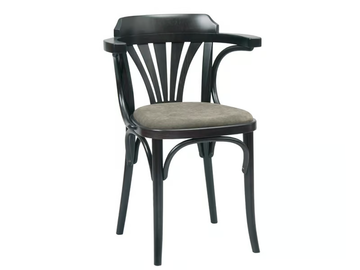 N° 24 - Wooden chair with integrated cushion by TON - view 2