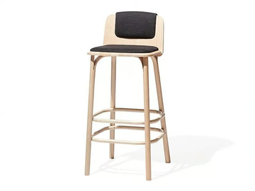 SPLIT - Wooden stool with footrest by TON - view 2