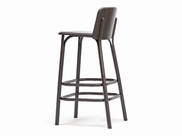 SPLIT - Wooden stool with back by TON - view 3