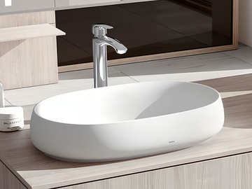CE PJS05WEE#MW - Countertop oval galalato washbasin by TOTO - view 2