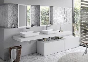 CE PJS06WEE#MW - Countertop rectangular galalato washbasin by TOTO - view 3