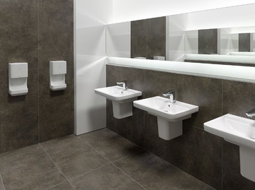 CF LW136Y - Wall-mounted rectangular ceramic washbasin by TOTO - view 3