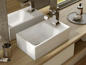 CS LW1634WH - Countertop rectangular ceramic handrinse basin by TOTO - view 2
