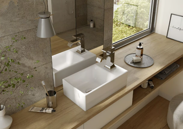 CS LW1634WH - Countertop rectangular ceramic handrinse basin by TOTO - view 3