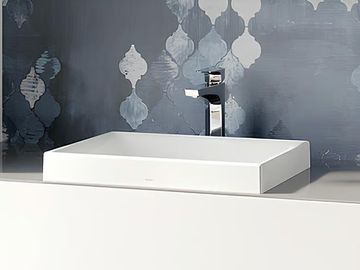 CS LW1715WH / LW1716WH - Semi-inset rectangular ceramic washbasin by TOTO - view 2