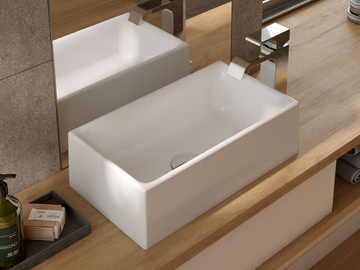 CS LW1734WH - Rectangular Countertop ceramic handrinse basin by TOTO - view 2