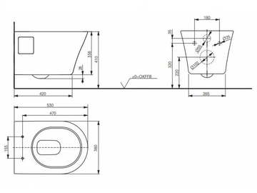 ES CW797 - Wall-hung rimless ceramic toilet by TOTO - view 3