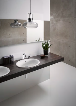 LW762Y - Inset oval ceramic washbasin by TOTO - view 3