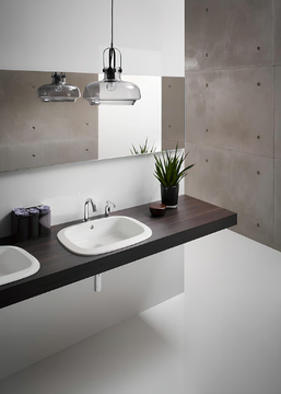 LW763Y - Rectangular inset ceramic washbasin by TOTO - view 3