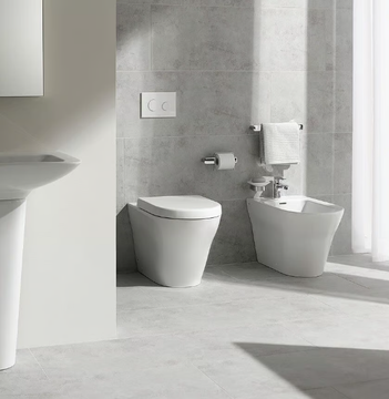 MH CW163Y - Floor mounted rimless ceramic toilet by TOTO - view 3