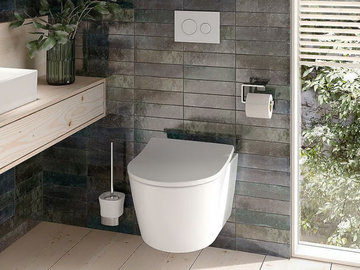 RP COMPACT CW554Y - Wall-hung rimless ceramic toilet by TOTO - view 2