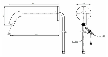TLE26010E - Wall-mounted electronic washbasin mixer by TOTO - view 3