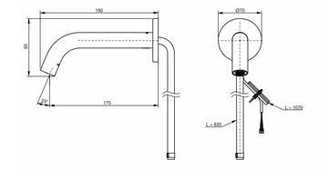 TLE26009E - Wall-mounted electronic washbasin mixer by TOTO - view 3