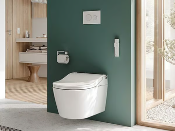 WASHLET® RW - Wall-hung ceramic toilet with bidet with spray by TOTO - view 2