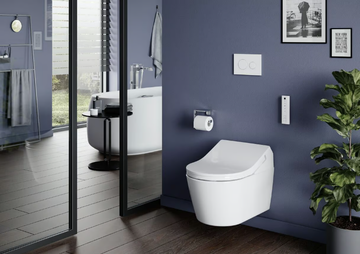 WASHLET® RX EWATER+ AUTO FLUSH - Wall-hung ceramic toilet with spray with bidet by TOTO - view 3