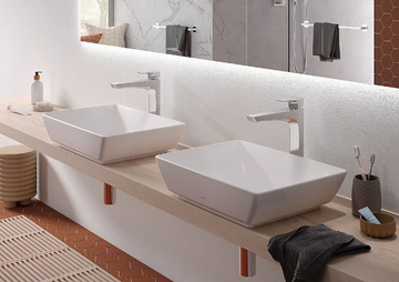 WU L1735E - Rectangular countertop ceramic washbasin by TOTO - view 3