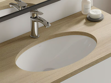 WU LW1505JUYW/F#W / LW1506JUYW/F#W - Undermount oval ceramic washbasin by TOTO - view 2