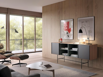 AURA 80 - Walnut sideboard with doors by TREKU - view 3