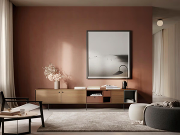 AURA 79 - Modular walnut TV cabinet with doors by TREKU - view 3
