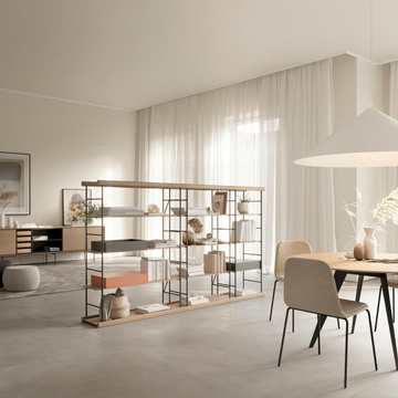 BOST 25 - Open divider steel and wood bookcase by TREKU - view 3