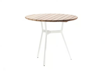 BRANCH - Round aluminium and wood garden table by TRIBÙ - view 3