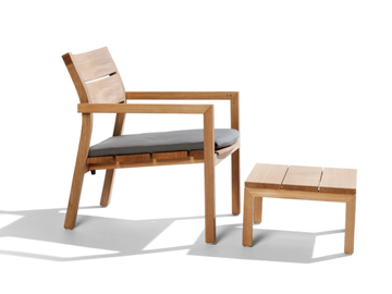 KOS - Teak footstool / coffee table by TRIBÙ - view 3